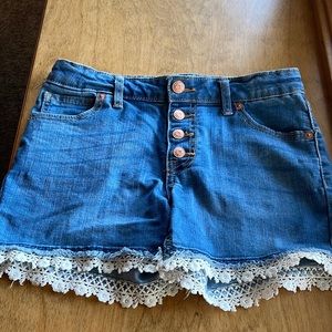 girls jean shorts